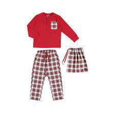 [4754] 2pc Christmas Flannel Pj