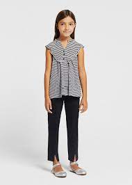 [6576] 2pc Blk&Wht Knit Pant Set