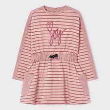 [4975-717] 2pc Striped Joy Dress with Leggings