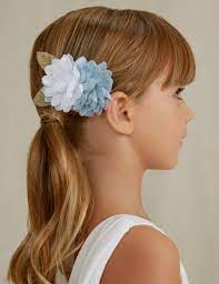 2Tone DoubleFlower& Leaf Hair Clip