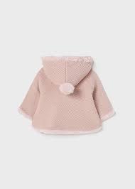 Pom Pom Knit Hooded Fur Lined Sweater Jacket