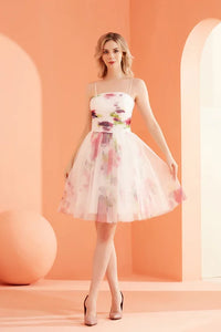 Tulle Floral Short Party Dress