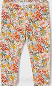 2pc Embroidered Denim Dress w/ Floral Legging Set