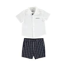 [1232] 2pc Check Short Set