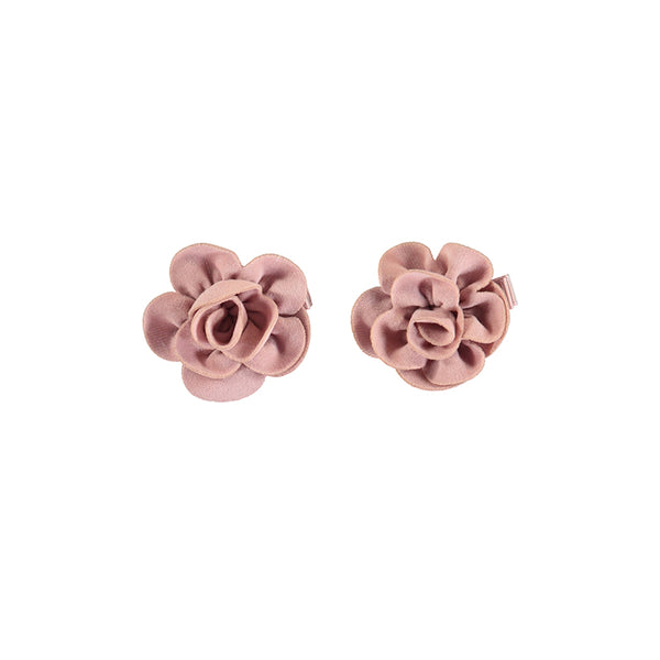 2pc Suede Flower Clips